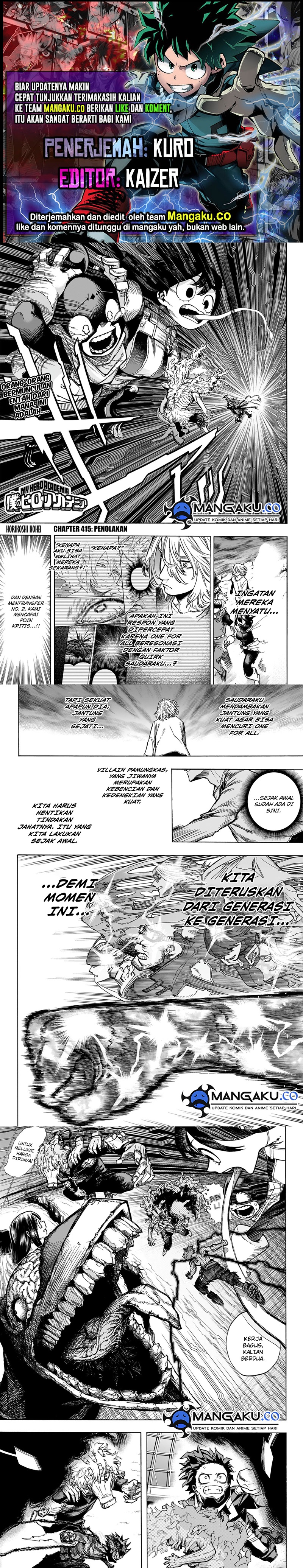 Boku no Hero Academia: Chapter 415 - Page 1