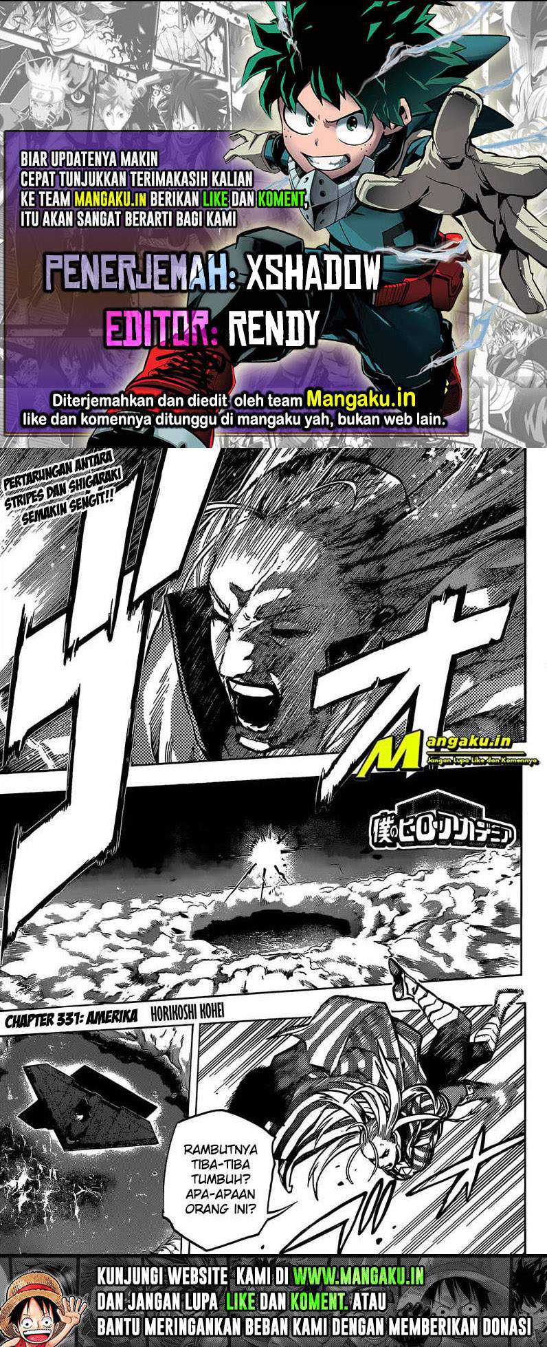 Boku no Hero Academia: Chapter 331 - Page 1
